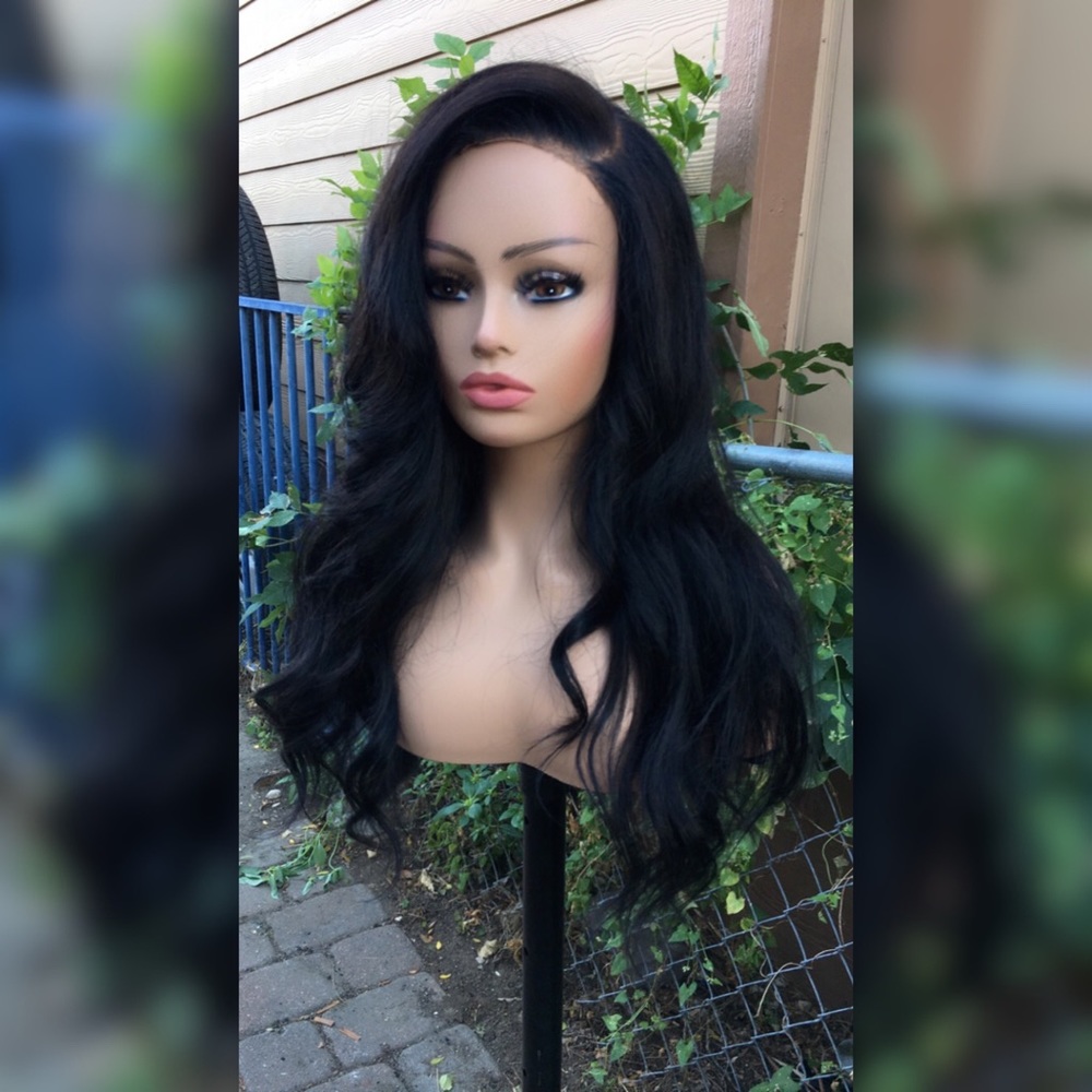 22 inch human hair closure wig